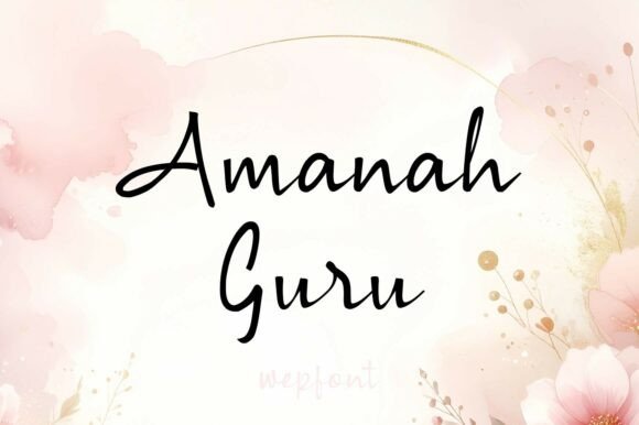 Amanah Guru Script Font for Handmade Brands