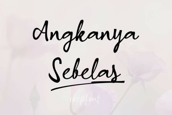 Angkanya Sebelas: The Elegant Script Typeface for Brands
