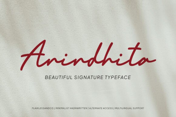 Anindhita: The Signature Script Font for Marketers