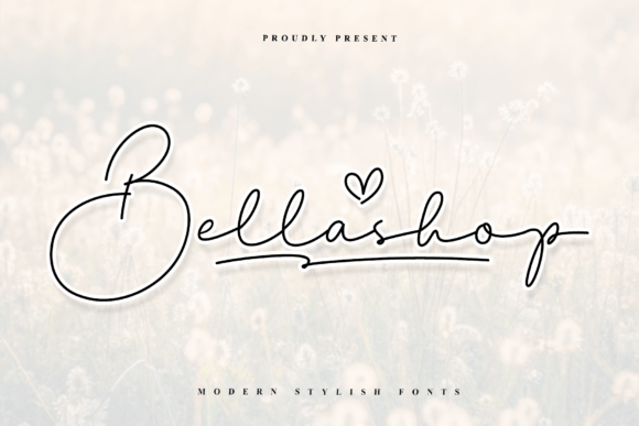 Bellashop: A Rhythmic Script Font for Editorial Design