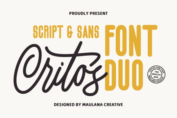 Critos Duo: A Timeless Script Handwritten Font for Makers
