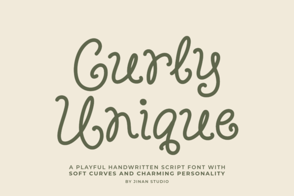 Curly Unique Font for Handmade Branding