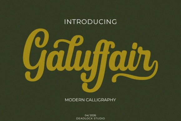 Gallufair Typeface for Editorial Design
