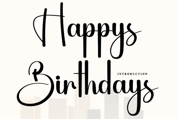 Happys Birthdays Font for Small Business Branding