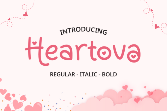 Heartova: A Playful Script Font for Makers