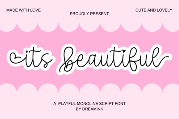 It’s Beautiful: A Playful Monoline Script Font for Crafters