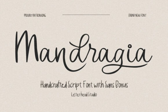 Mandragia Typeface for Editorial Design