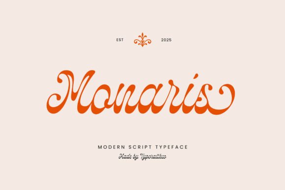 Monaris: A Modern Script Typeface for Editorial Design