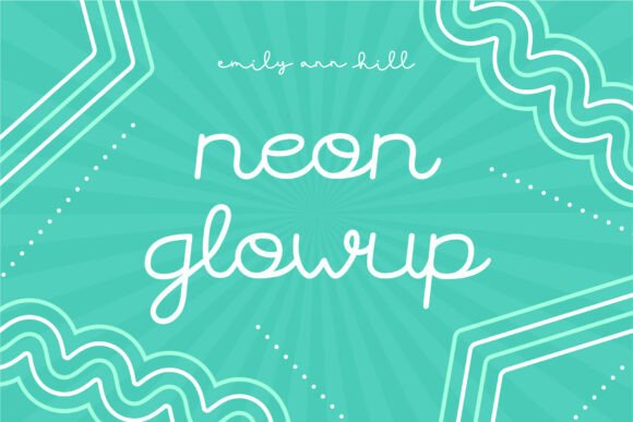 Neon Glowup: A Whimsical Script Font for Makers