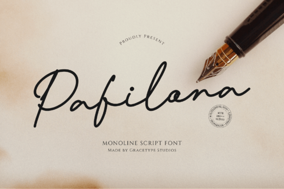 Pafilona: A Modern Script Typeface for Web Design