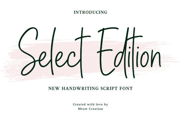 Select Edition: A Modern Handwritten Script Font for Makers
