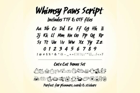 Whimsy Paws Typeface for Playful Branding